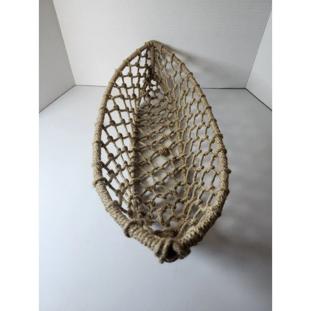 Rope Wrapped Boat Shape Basket